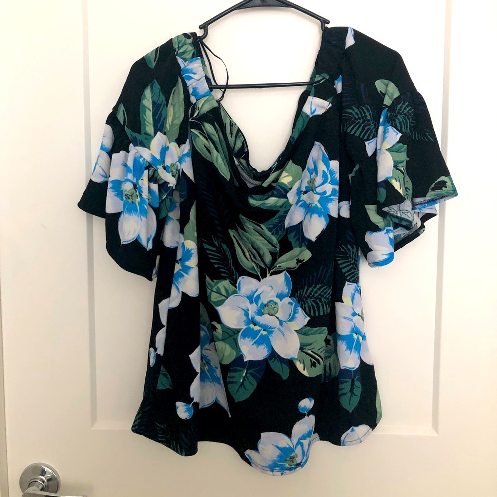 Banana Republic Off the Shoulder Floral Top